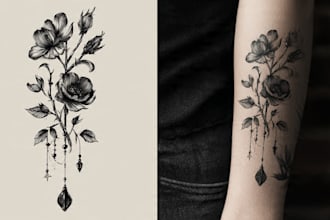 create traditional tattoo, logo design old school