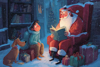 draw amazing christmas children book and cover illustrations