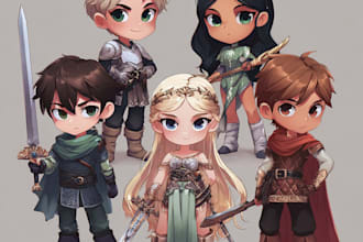 draw chibi anime matching icons, pfp, portraits