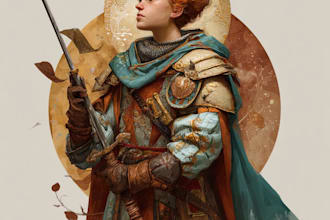 illustrate legendary dnd or dnd party fantasy rpg character