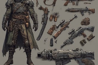 design unique weapons illustration for you