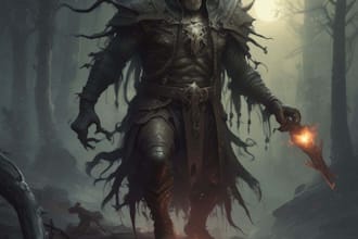 make fantasy horror character art or horror art illustration