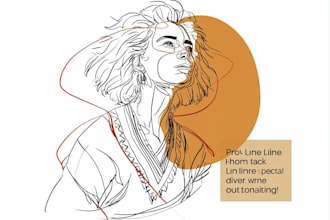 draw unique one line art, minimalist line art, vector line art illustration