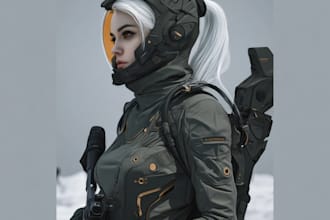 draw digital sci fi and star wars style art