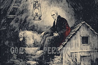 draw vintage handdrawn style skull animal illustration