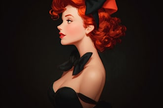desing a stunning disney style portrait