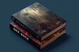 design a cinematic horror book cover illustration