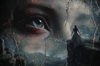 illustrate a dark horror book cover that terrifies readers