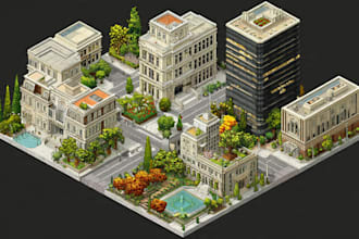 create a professional isometric map