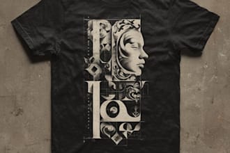 design a custom illustrated t shirt and merchandise design