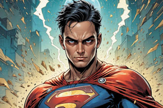 create detailed comic book cover artwork