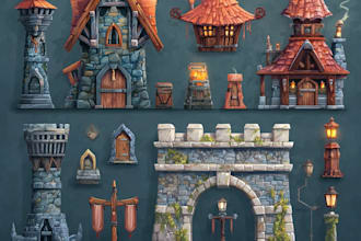 create 2d game art for you