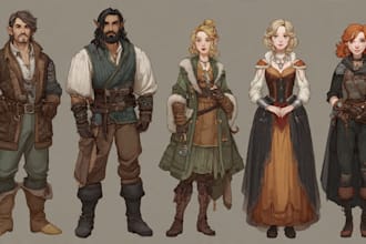 make dnd character, fantasy character, dnd party