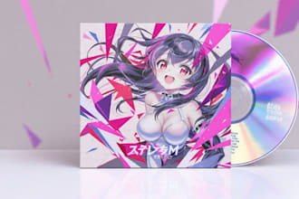 make vector minimalist anime for album cover logo wallpaper