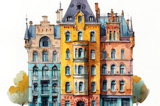 paint landscapes in watercolor