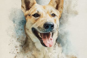 design custom pet portrait