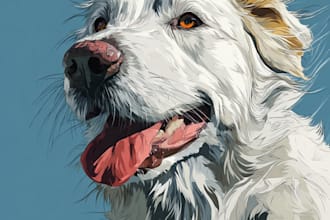 create pet portrait, dog portrait, cat portrait drawing