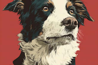 custom pet portrait, dog portrait, cat portrait drawing