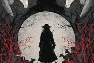 create dark art illustration