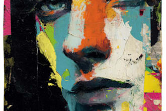 make abstract painting art or color abstract portrait