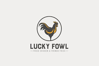 design a modern creative logo for chicken food restaurant