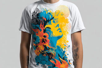 do graphic t shirt design or hoodie design