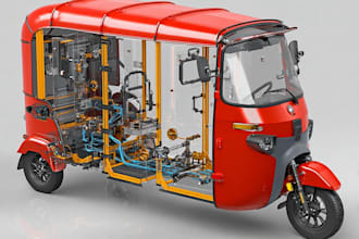 design e rickshaw, e auto, and electric vehicle components