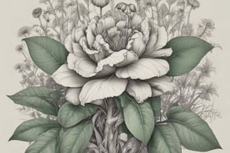 draw botanical illustration art for you