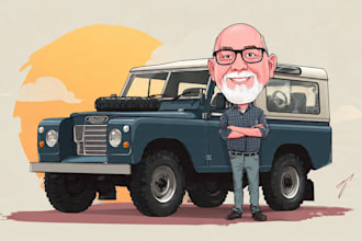 design realistic vector portrait of your car or any vehicle