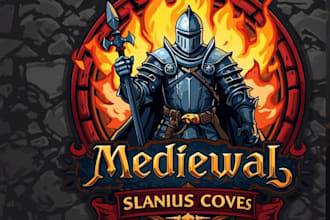 design medieval, fantasy, rpg gaming logo