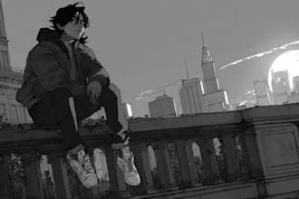 sketch characters into anime style