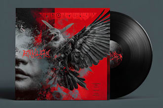 design album cover design, album cover art, music cover art