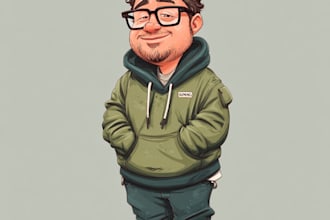 do hilarious and heartfelt caricature cartoon portraits
