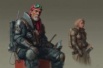draw a realistic character concept art