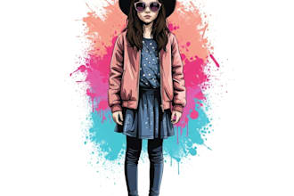 design graffiti inspired stencil illustration for wall