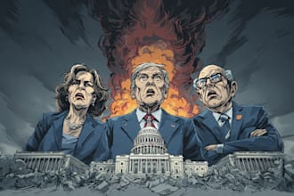 create digital political cartoon for political cartoon