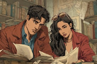create authentic retro comic illustration