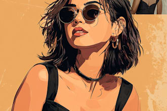 draw realistic face vector cartoon portrait of you