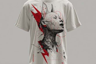 do tshirt design for unique, edgy, artsy streetwear