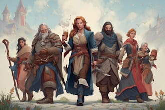 draw custom dnd characters for campaigns and parties