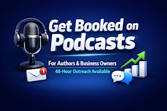 do podcast guest booking and outreach for authors and business owners