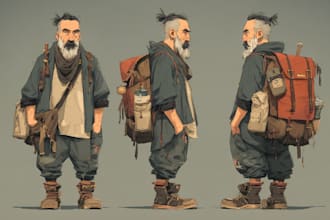 draw a realistic character concept art