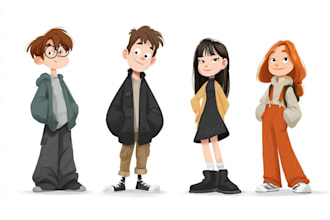 create digital illustration in unique cartoon style