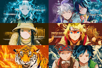 design eye catchy anime banners