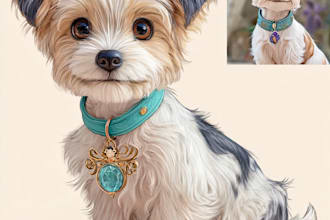 pet portrait into cute disney style