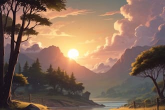 draw anime background and environment art