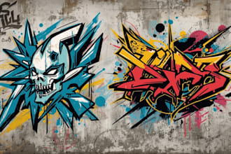 design custom graffiti text, tags, street art, illustration