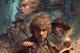 draw fantasy illustrations and covers