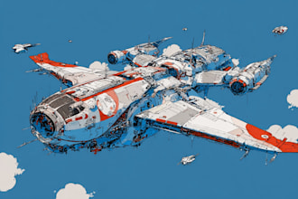 create stunning sci fi spaceship and futuristic space art