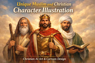 design faith inspired character bible character christian and muslim character